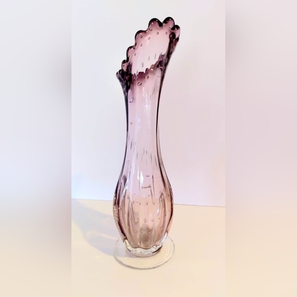 Vintafe Amethyst Blown Glass Vase - Picture 5 of 8